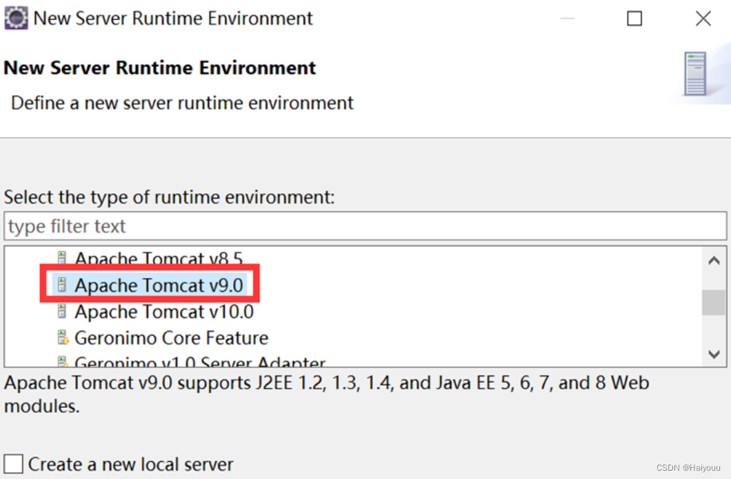 eclipse安装tomcat