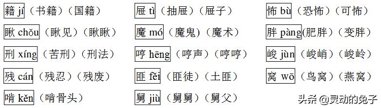 六年级下册语文词语表拼音（六年级下册语文词语表拼音图片）